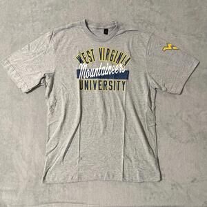 West Virginia Mountaineers T-Shirt Grey NCAA College Football Tee Men’s Size L
